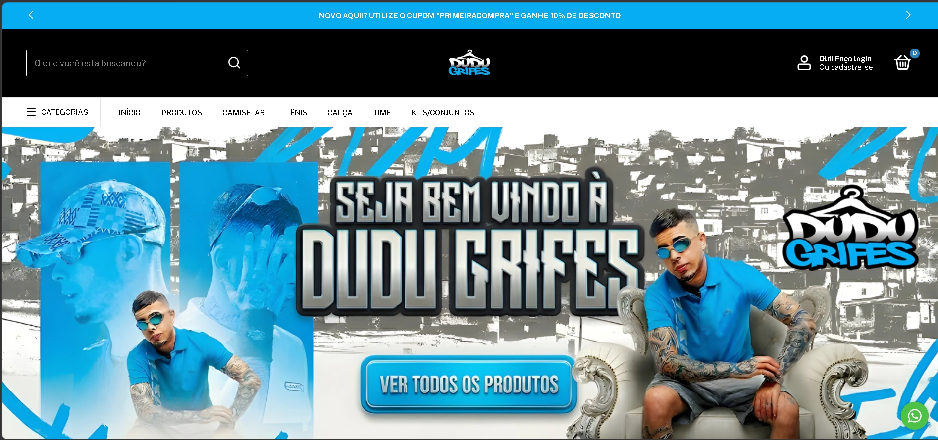 Prévia do Site Oficial Dudu Grifes